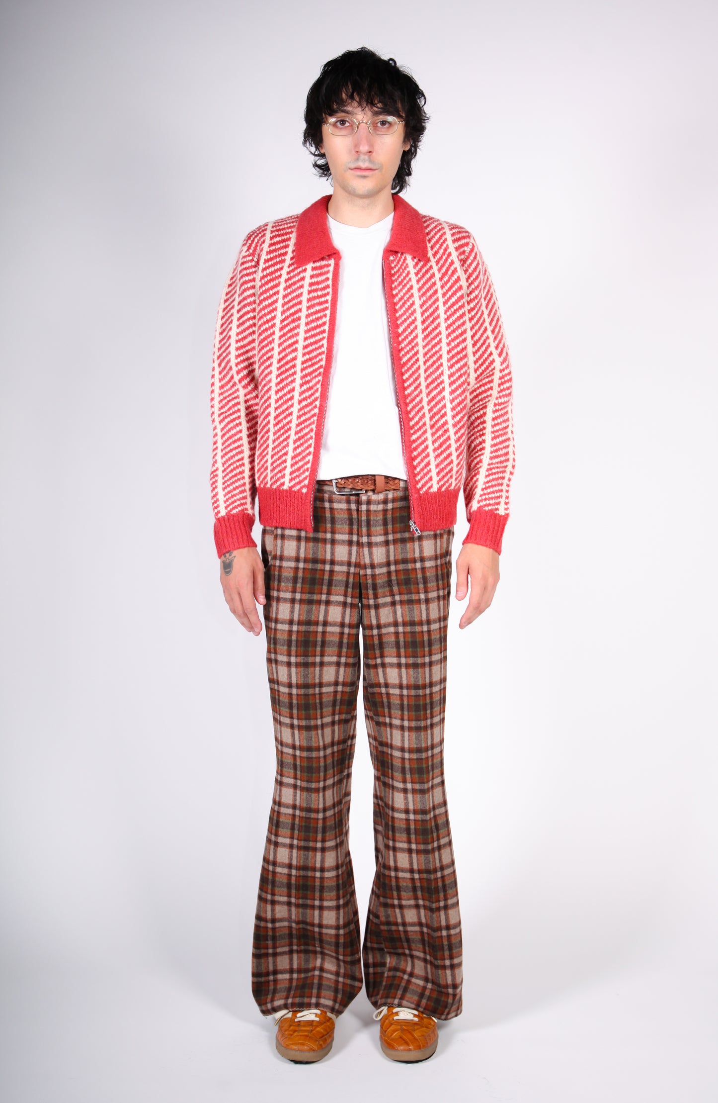 Half-Chevron Mohair Cardigan