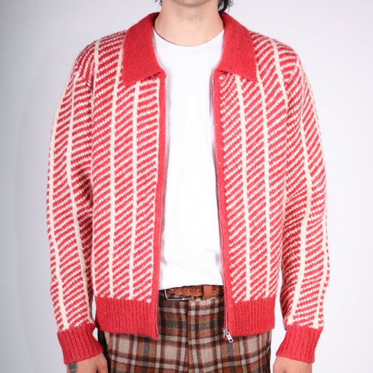 Half-Chevron Mohair Cardigan